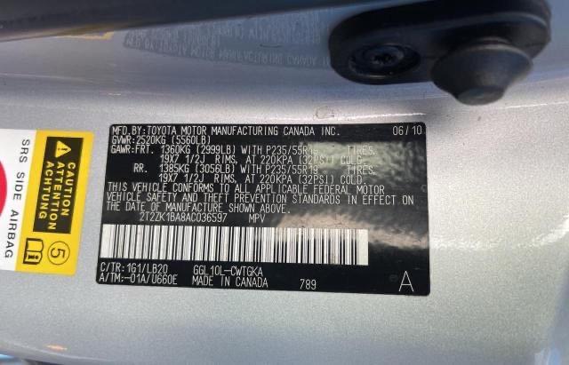 Photo 9 VIN: 2T2ZK1BA8AC036597 - LEXUS RX350 