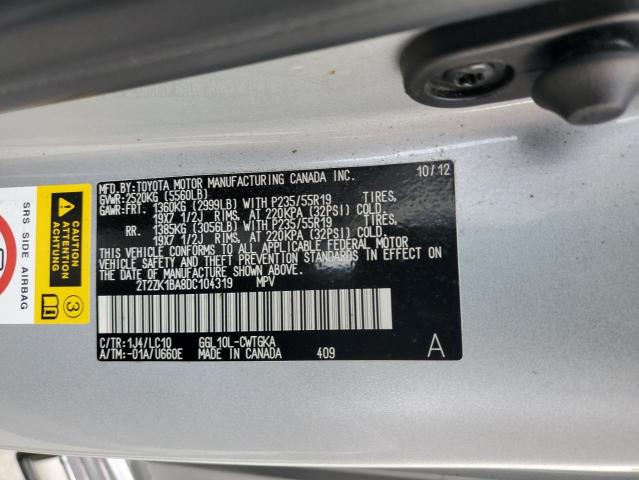 Photo 13 VIN: 2T2ZK1BA8DC104319 - LEXUS RX350 