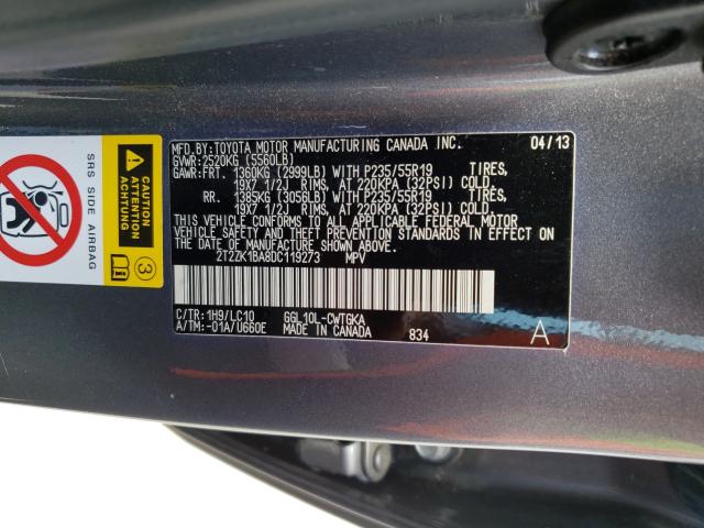 Photo 9 VIN: 2T2ZK1BA8DC119273 - LEXUS RX350 