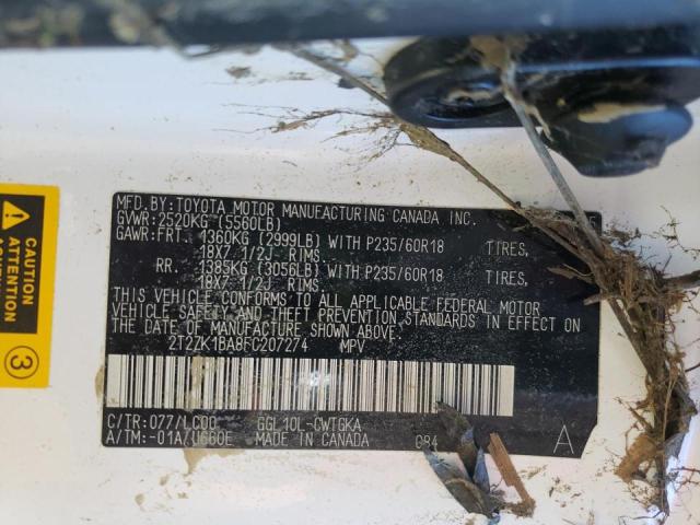 Photo 9 VIN: 2T2ZK1BA8FC207274 - LEXUS RX 350 