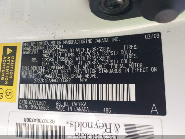 Photo 8 VIN: 2T2ZK1BA9AC003382 - LEXUS RX 350 