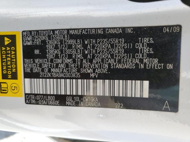 Photo 13 VIN: 2T2ZK1BA9AC003835 - LEXUS RX350 