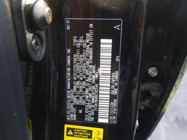 Photo 9 VIN: 2T2ZK1BA9DC102546 - LEXUS RX 350 