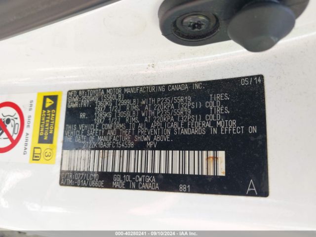 Photo 8 VIN: 2T2ZK1BA9FC154598 - LEXUS RX 