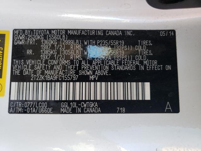 Photo 9 VIN: 2T2ZK1BA9FC155797 - LEXUS RX 350 