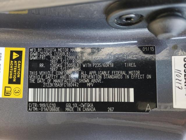 Photo 11 VIN: 2T2ZK1BA9FC180442 - LEXUS RX350 