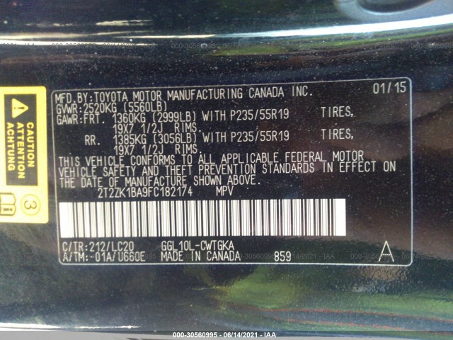 Photo 8 VIN: 2T2ZK1BA9FC182174 - LEXUS RX 350 