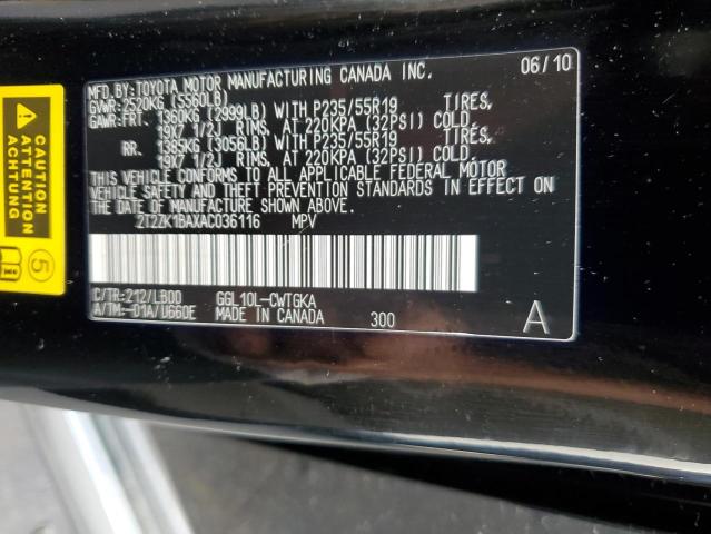 Photo 12 VIN: 2T2ZK1BAXAC036116 - LEXUS RX 350 