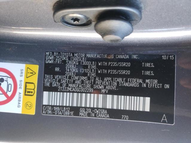 Photo 9 VIN: 2T2ZZMCA0GC002299 - LEXUS RX 350 