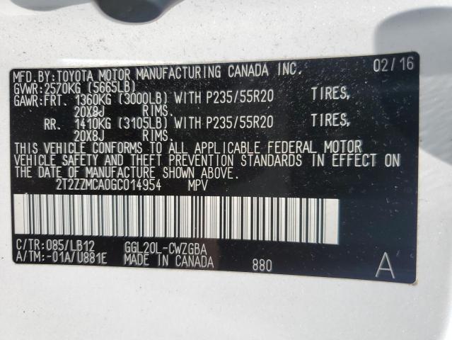 Photo 12 VIN: 2T2ZZMCA0GC014954 - LEXUS RX 350 