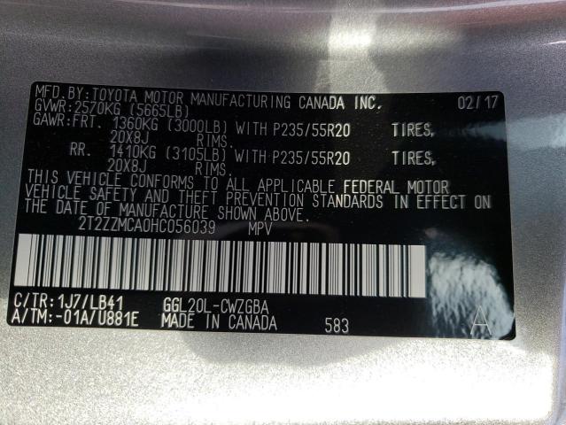 Photo 12 VIN: 2T2ZZMCA0HC056039 - LEXUS RX 350 BAS 