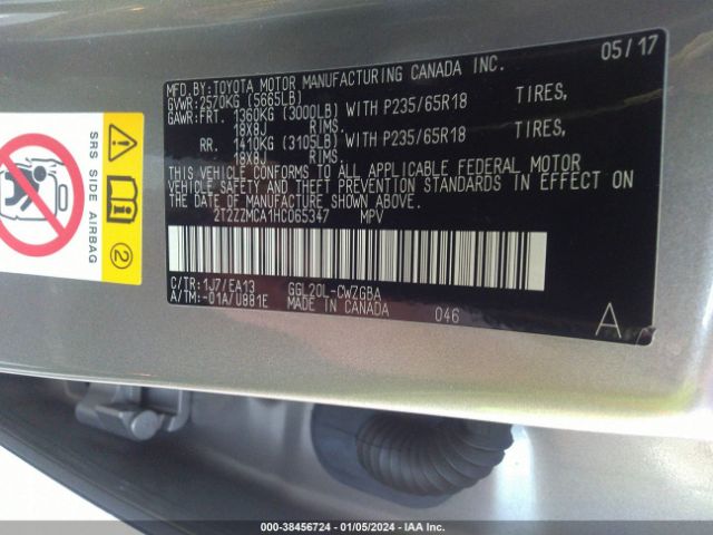 Photo 8 VIN: 2T2ZZMCA1HC065347 - LEXUS RX 350 