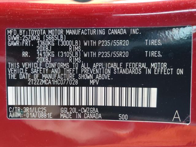 Photo 13 VIN: 2T2ZZMCA1HC077028 - LEXUS RX 350 BAS 