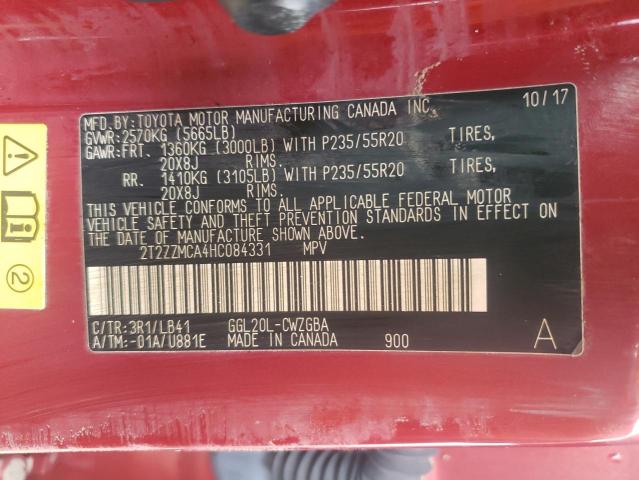 Photo 9 VIN: 2T2ZZMCA4HC084331 - LEXUS RX 350 BAS 