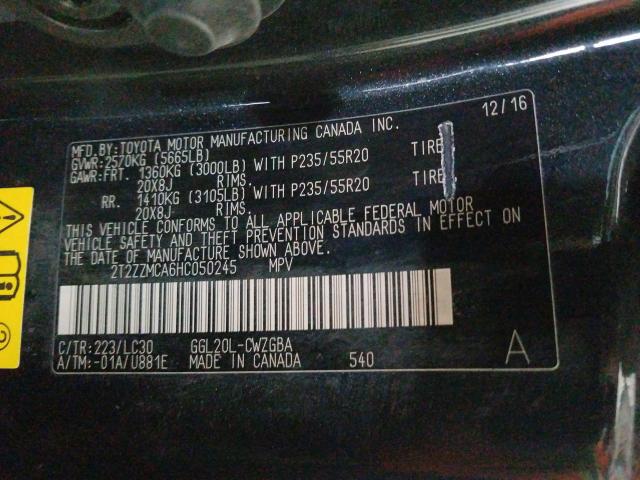 Photo 9 VIN: 2T2ZZMCA6HC050245 - LEXUS RX 350 BAS 