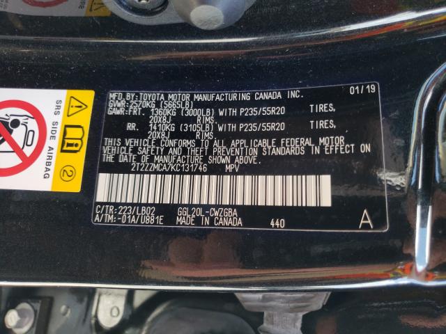 Photo 9 VIN: 2T2ZZMCA7KC131746 - LEXUS RX 350 BAS 