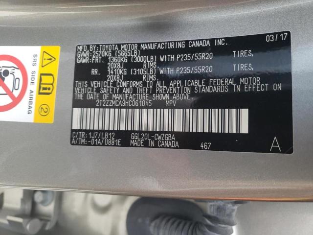 Photo 9 VIN: 2T2ZZMCA9HC061045 - LEXUS RX 350 BAS 