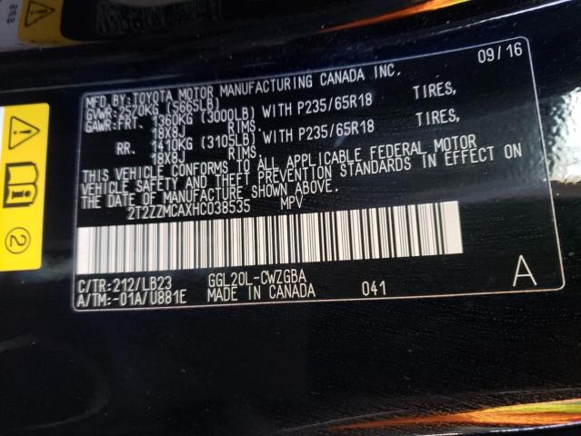 Photo 12 VIN: 2T2ZZMCAXHC038535 - LEXUS RX350 