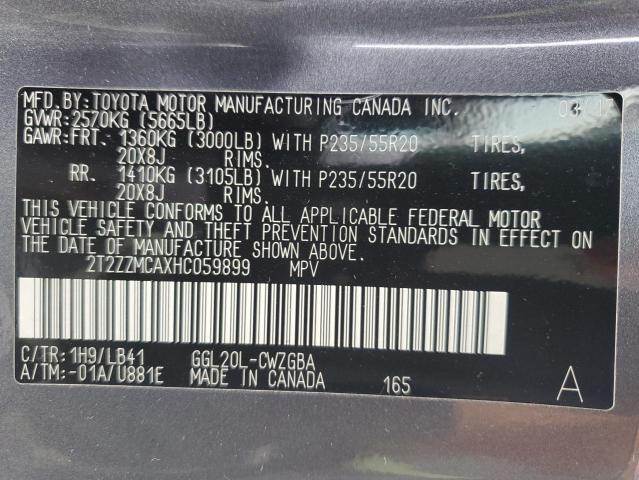 Photo 13 VIN: 2T2ZZMCAXHC059899 - LEXUS RX 350 BAS 