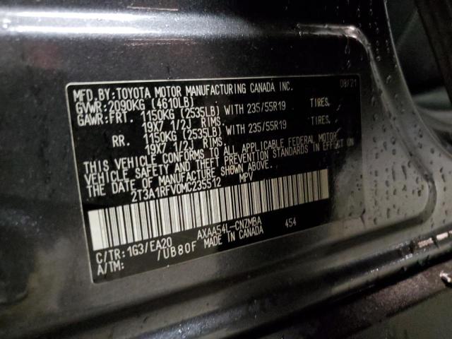 Photo 12 VIN: 2T3A1RFV0MC235512 - TOYOTA RAV4 XLE P 