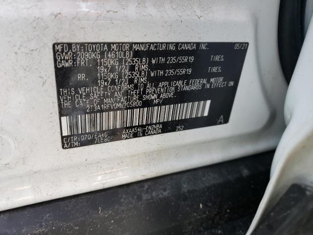 Photo 12 VIN: 2T3A1RFV0MW205800 - TOYOTA RAV4 XLE P 