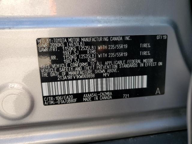 Photo 12 VIN: 2T3A1RFV1KW069898 - TOYOTA RAV4 XLE P 