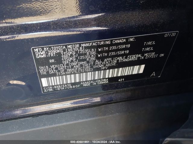 Photo 8 VIN: 2T3A1RFV1LC121663 - TOYOTA RAV4 