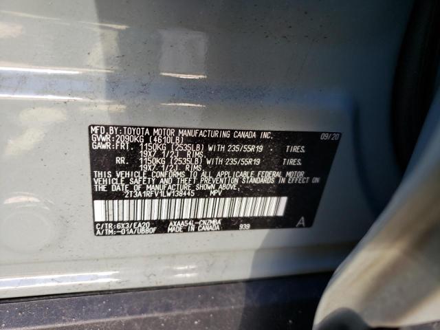 Photo 12 VIN: 2T3A1RFV1LW138445 - TOYOTA RAV4 XLE P 