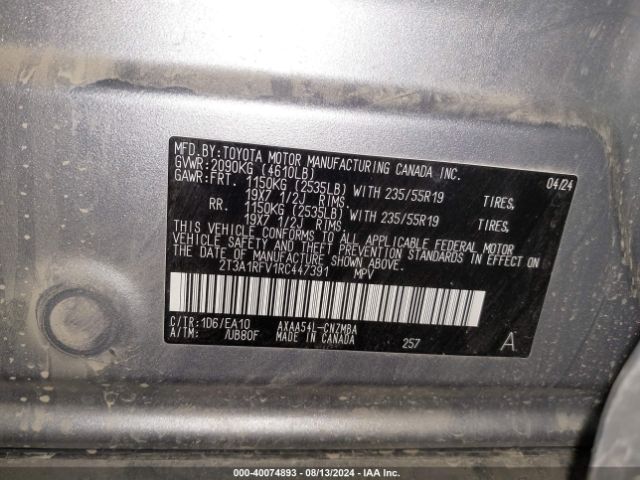 Photo 8 VIN: 2T3A1RFV1RC447391 - TOYOTA RAV4 