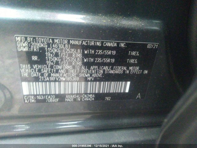 Photo 8 VIN: 2T3A1RFV2MW185369 - TOYOTA RAV4 