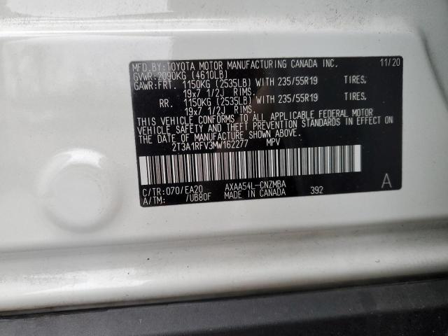 Photo 12 VIN: 2T3A1RFV3MW162277 - TOYOTA RAV4 XLE P 