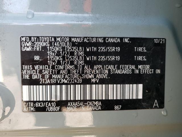 Photo 13 VIN: 2T3A1RFV3MW232439 - TOYOTA RAV4 