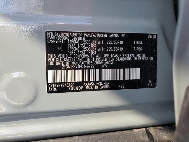 Photo 12 VIN: 2T3A1RFV4MC146798 - TOYOTA RAV4 XLE P 