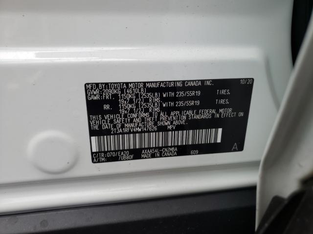 Photo 9 VIN: 2T3A1RFV4MW147626 - TOYOTA RAV4 XLE P 