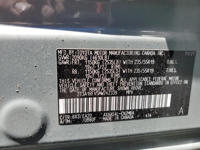 Photo 12 VIN: 2T3A1RFV5MW242339 - TOYOTA RAV4 XLE P 