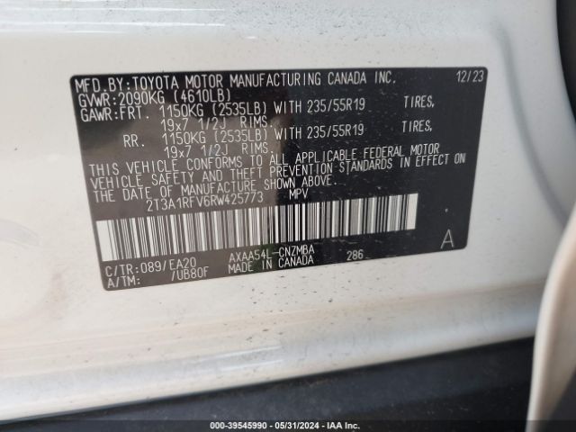 Photo 8 VIN: 2T3A1RFV6RW425773 - TOYOTA RAV4 