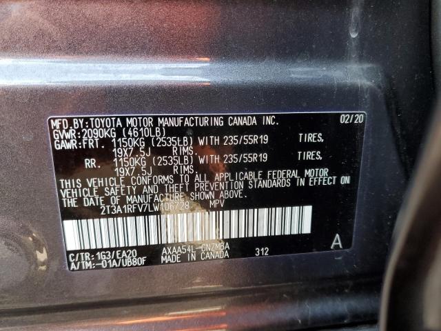 Photo 12 VIN: 2T3A1RFV7LW106728 - TOYOTA RAV4 XLE P 