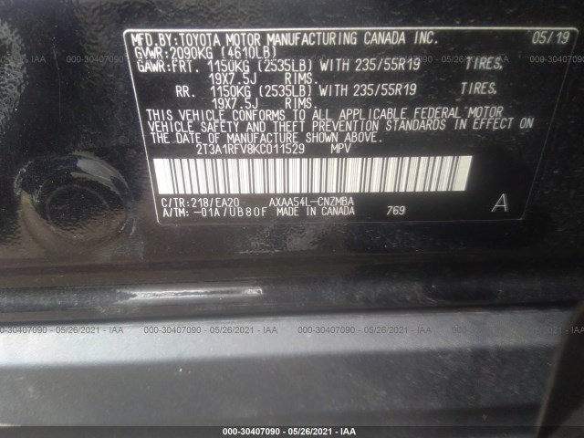 Photo 8 VIN: 2T3A1RFV8KC011529 - TOYOTA RAV4 