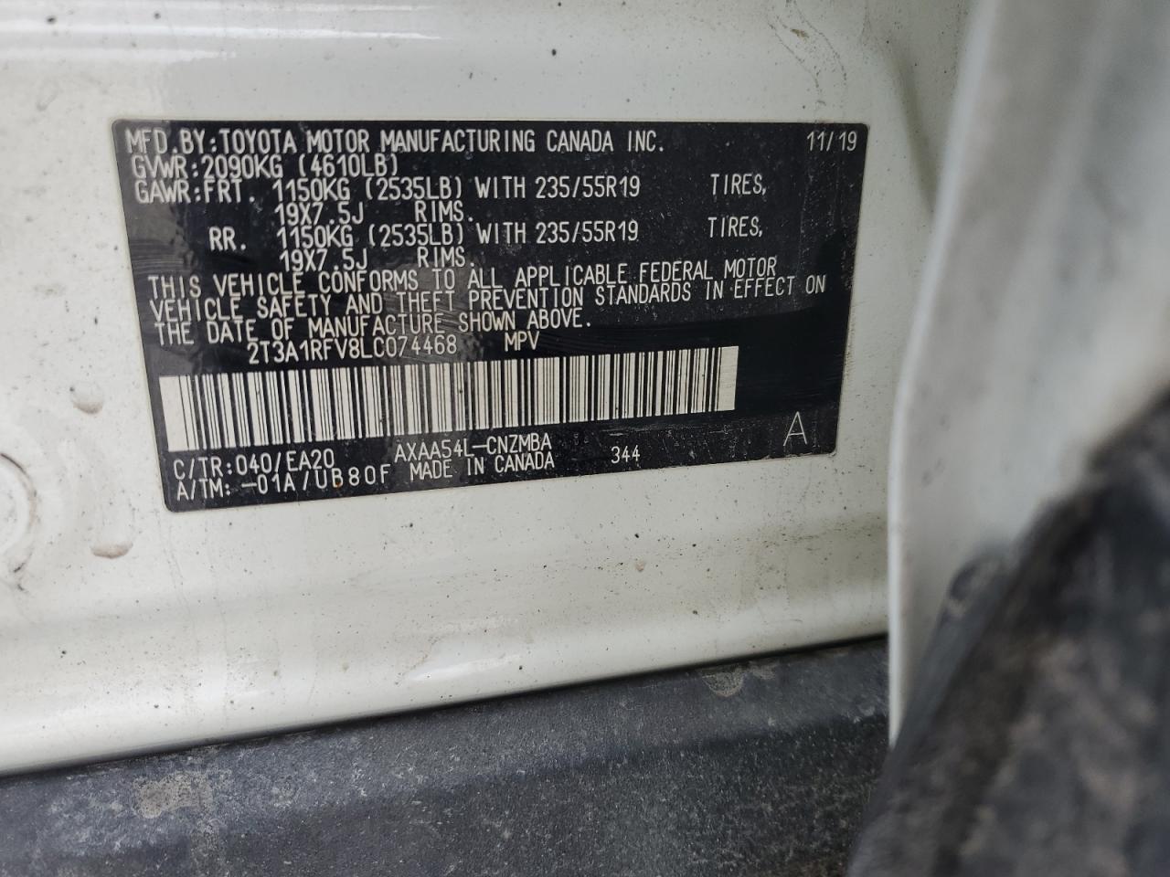 Photo 12 VIN: 2T3A1RFV8LC074468 - TOYOTA RAV 4 