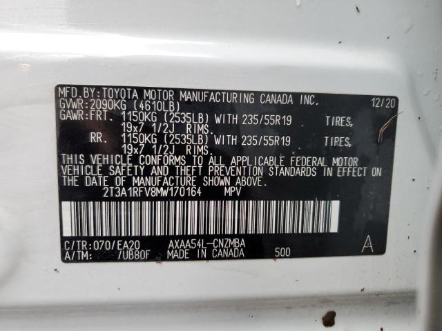 Photo 12 VIN: 2T3A1RFV8MW170164 - TOYOTA RAV4 XLE P 