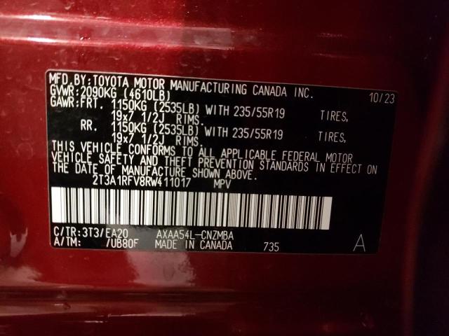 Photo 12 VIN: 2T3A1RFV8RW411017 - TOYOTA RAV4 XLE P 