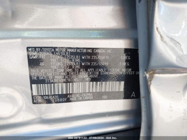 Photo 8 VIN: 2T3A1RFVXMC183385 - TOYOTA RAV4 