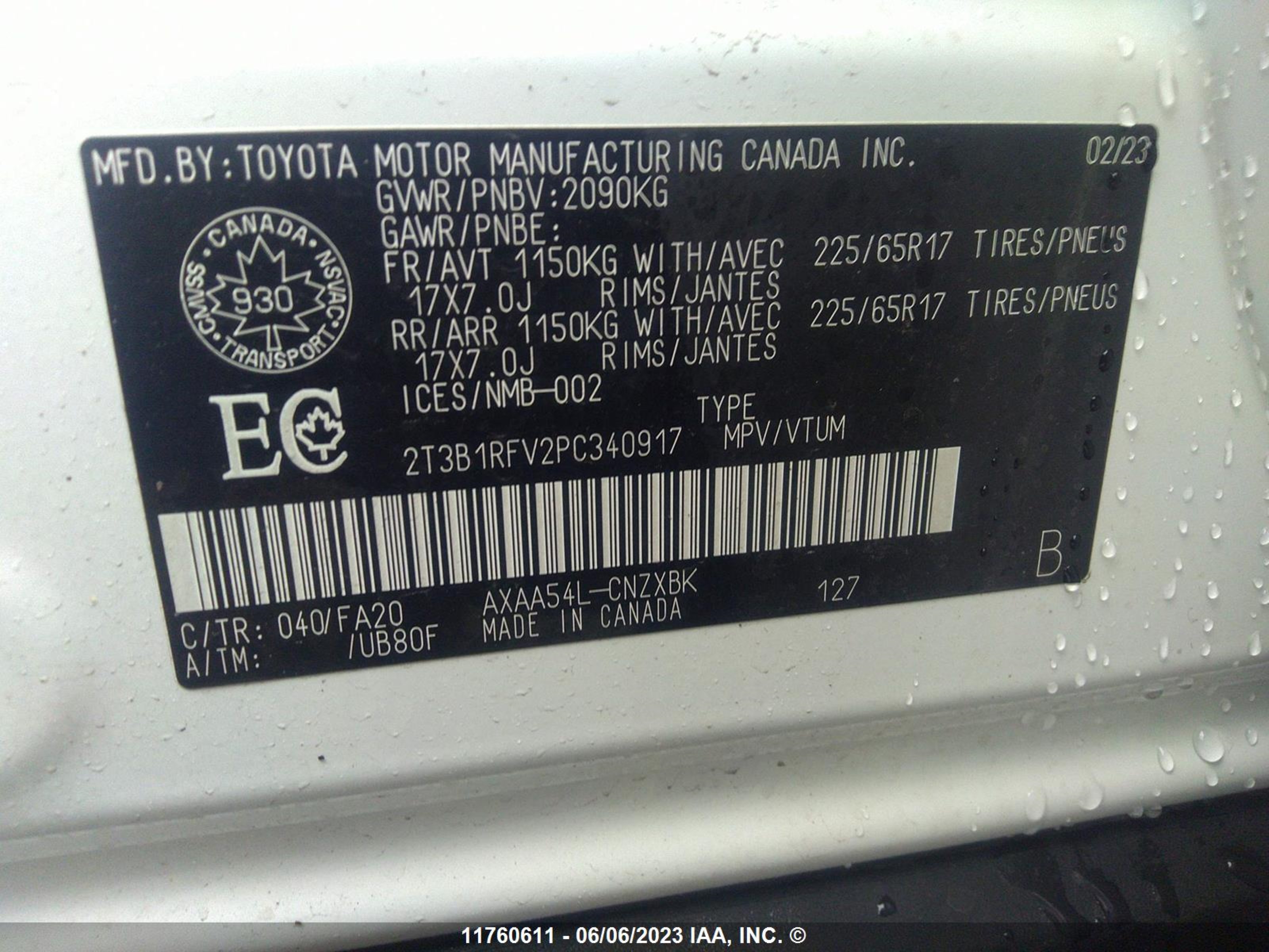 Photo 8 VIN: 2T3B1RFV2PC340917 - TOYOTA RAV 4 