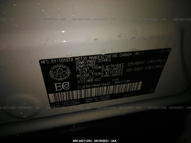 Photo 8 VIN: 2T3B1RFV9KW016449 - TOYOTA RAV4 