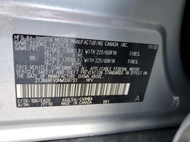 Photo 13 VIN: 2T3B6RFV0MW008793 - TOYOTA RAV4 XLE P 