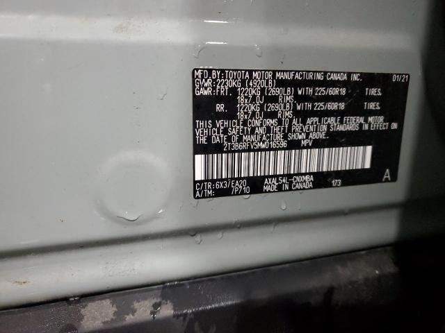 Photo 12 VIN: 2T3B6RFV5MW016596 - TOYOTA RAV4 XLE P 