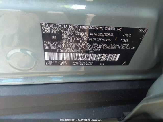 Photo 8 VIN: 2T3B6RFV8MW023719 - TOYOTA RAV4 