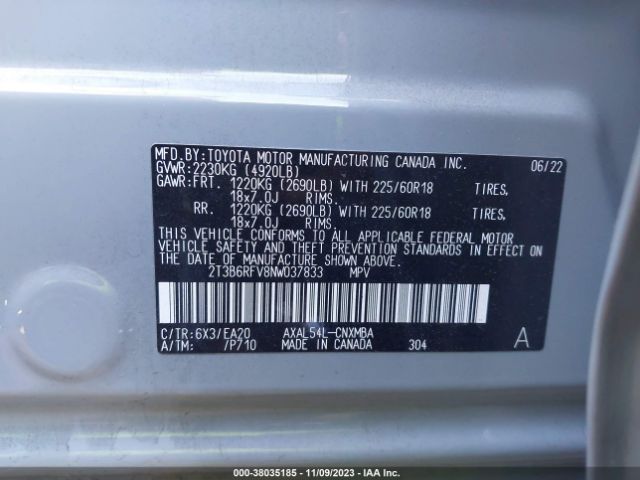 Photo 8 VIN: 2T3B6RFV8NW037833 - TOYOTA RAV4 