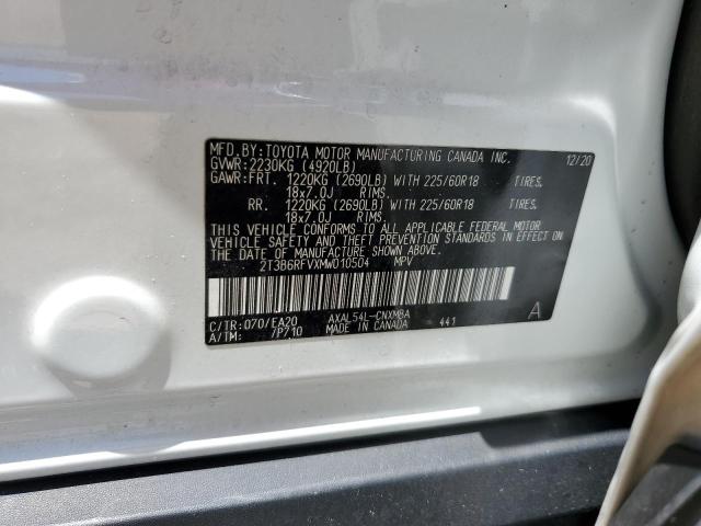 Photo 11 VIN: 2T3B6RFVXMW010504 - TOYOTA RAV4 XLE P 