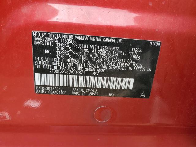 Photo 12 VIN: 2T3BF33V89W003821 - TOYOTA RAV4 